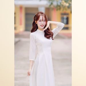 Alternative view of Áo dài kỷ yếu, áo dài tốt nghiệp truyền thống 2 tà