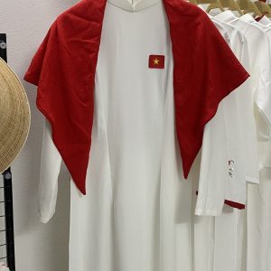 Alternative view of Áo dài yêu nước thêu cờ truyền thống 2 tà